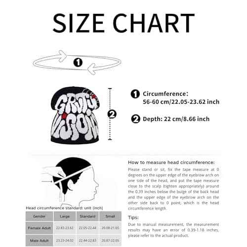 yolrdiw Women Beanie Y2k Letter Graphic Soft Warm Knitted Hats Men Winter Cap