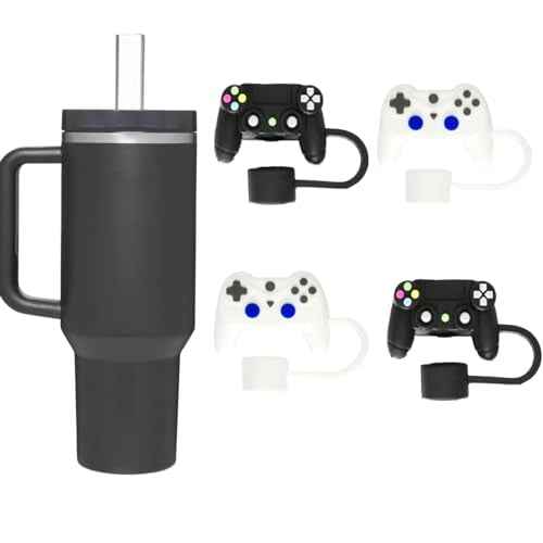 Straw Cover Cap for Stanley Cup 30 40oz Fit 10mm Straws, Straw Toppers for Stanley Cup Accessories Gamer Stocking Stuffers Christmas Gifts for Teens Boys Mens