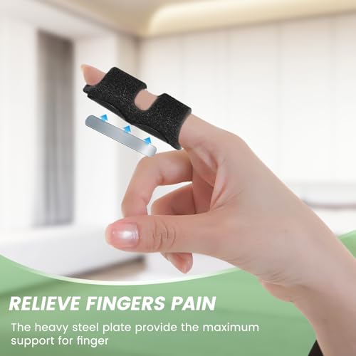Pinkie Finger Splint Support Brace Small Black - Adjustable & Comfortable