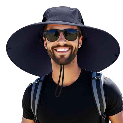 Super Wide Brim Fishing Hat for Men and Women,UPF50+ Waterproof Bucket Hat for Fishing, Hiking, Camping