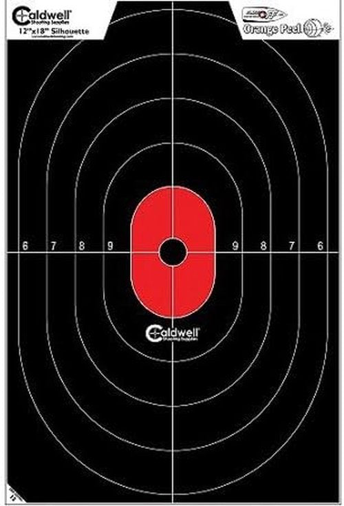 Caldwell Silhouette Center Mass Shooting Targets - Durable Hi-Vis Design for Outdoor Range & Hunting