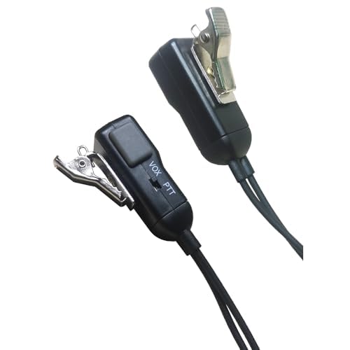 CYen Two-Way Radio Earpiece Compatible Midland Ear-Clip Headset for Midland Walkie Talkie Earpiece GXT1000VP4 T51VP3 T10 X LXT600VP3 2 Pack