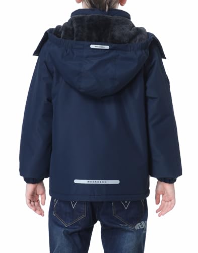 Kids' Ski Jacket Winter Coat for Boys & Girls - Navy, 6 Size