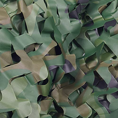 Camo Netting Camouflage Mesh 5ft x 65.6ft Bulk Roll for Hunting & Outdoor Use - Woodland Pattern