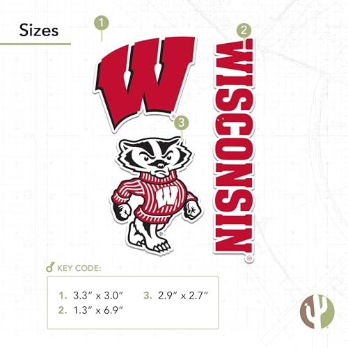 Wisconsin Badgers Sticker Decal - College Sports Fan Vinyl