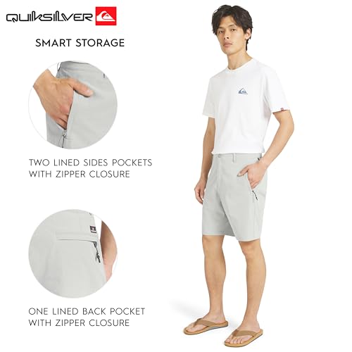 Men's Quick Dry Water-Friendly Hybrid Shorts - 34 / Grey