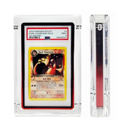 Acrylic Card Display Case for PSA & CGC Graded Cards with Bumper - Thick UV Protection
