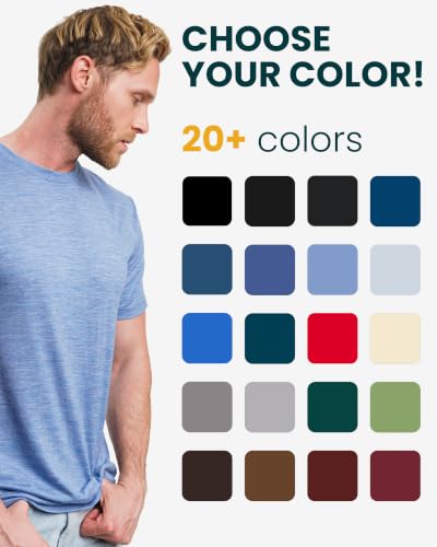 Men's Merino Wool Short Sleeve T-Shirt - Large / Heat Black