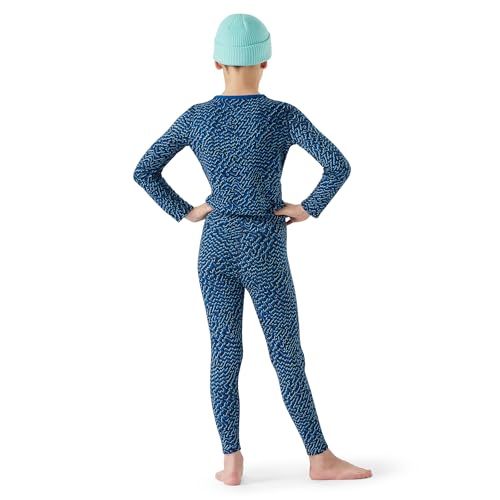 Kids Thermal Merino Base Layer Bottoms - XX-Small Nival Blue Retro Line