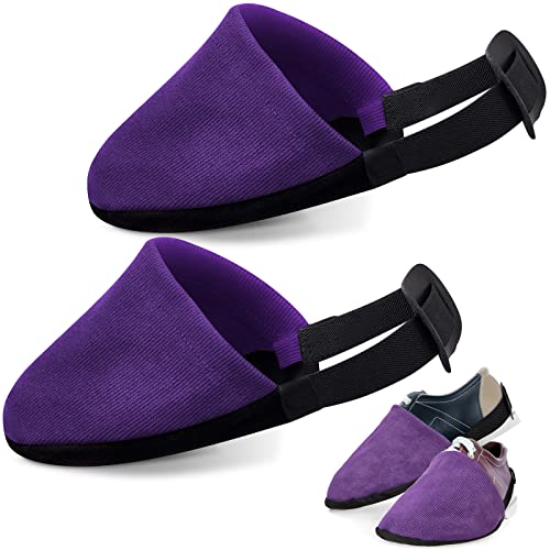 Adjustable Bowling Shoe Cover Sock for Men and Women - 2 Pack Purple
