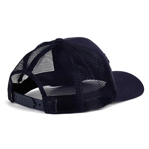 Men's Navy Cap with Embroidered Patch - One Size