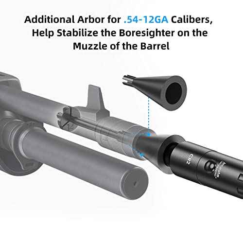EZshoot Bore Sight Kit Bright Green or Red Dot BoreSighter with Big Button Switch for .17 to 12GA Caliber