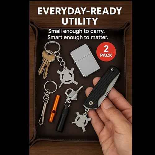 IN SELECT Lighter Flame Adjuster and Air Release Tool, Stainless Steel Keycahin Accessories for Butane Lighters, Universal Refill Venting and Flame Control Tool 2 Pack