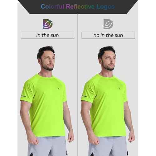 Men's Short Sleeve Workout Shirts Quick Dry Lightweight T-Shirts Gym Running Athletic Tshirt for Summer