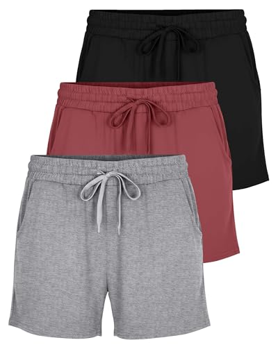 Women's Lounge Shorts Set - Athletic Running Workout Gym Hiking Pockets - XL