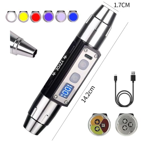 Rechargeable Gemstone Jewelry Flashlight - Super Bright Diamond Detector Lamp