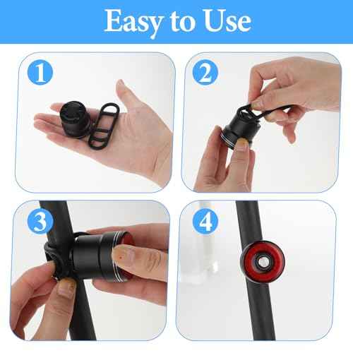 40Pcs Bicycle Light Silicone Straps Bike Silicone Mount Band with Hooks Rubber Light Strap Replacement Strap Black Handlebar Bands for Most Bicycle Lights Sets