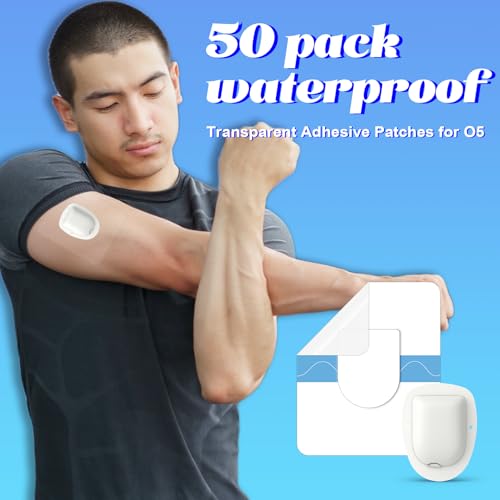 Waterproof Adhesive Patches for Omnipod 5 Sensor - 50 Pack, Long Lasting 10 Days - Variation of THIS listing