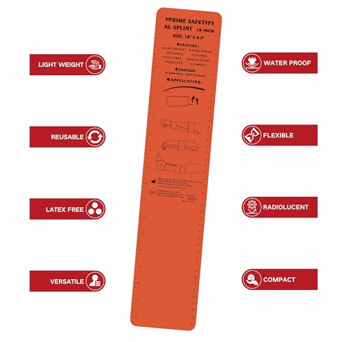 First Aid Splint 36 Inch Aluminum Waterproof Emergency Kit - 1 Pack