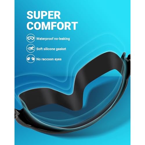 Freela 2 Pack Swim Goggles for Adult Men Women,180¡ÆWide Vision Anti-fog UV Protection No Leak Clear Swimming Goggles