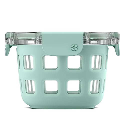 Ello DuraGlass Food Storage Container - 2 Cup with Silicone Sleeve - Yucca Variation
