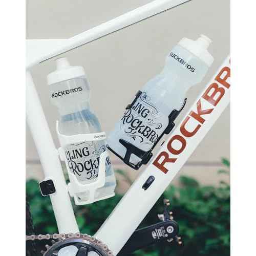 ROCKBROS Bike Water Bottle Holder, Lightweight Durable Bike Water Bottle Cage, Water Bottle Holder for Road Mountain Bikes