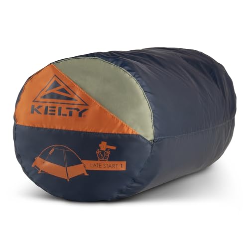 Kelty Late Start 1P Backpacking Tent – Lightweight Solo Camping Tent Shelter with Quickcorners, Aluminum Poles, Waterproof Poly Fly, Updated for 2024 (1 Person)
