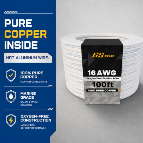 16 AWG Marine Duplex Wire - 100 Ft Tinned Copper Boat Wiring - Saltwater Rated