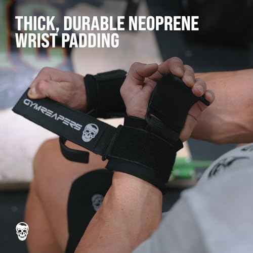 Gymreapers Weight Lifting Hooks (Pair), Heavy Duty Power Wrist Straps Hand Grip Support For Deadlifts, Pull Ups, Shrugs - Gym Gloves For Men and Women