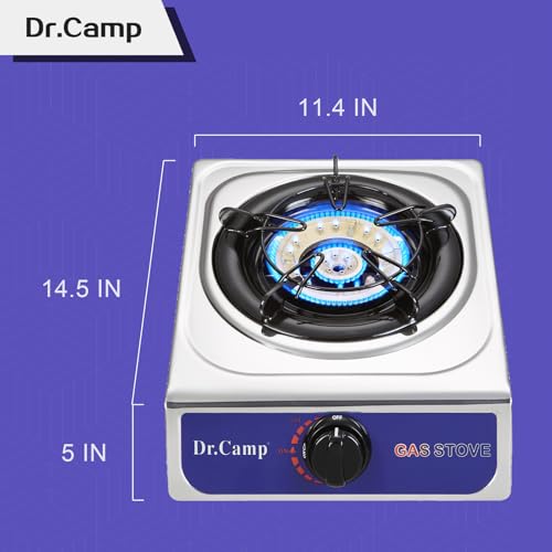 Portable Camping Stove 12000 BTU with Auto Ignition & Regulator