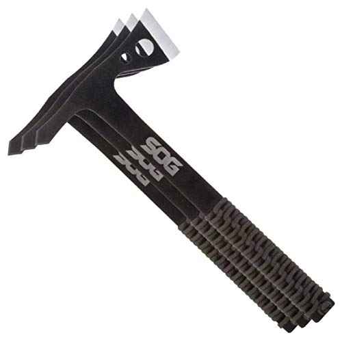SOG Specialty Knives & Tools Throwing Hawks- 3 Pack One Piece Steel Throwing Knives with Nylon Sheath Carrying Case, 1.75 Inch Blade Field Tool with Paracord Wrapped Handles (TH1001-CP)