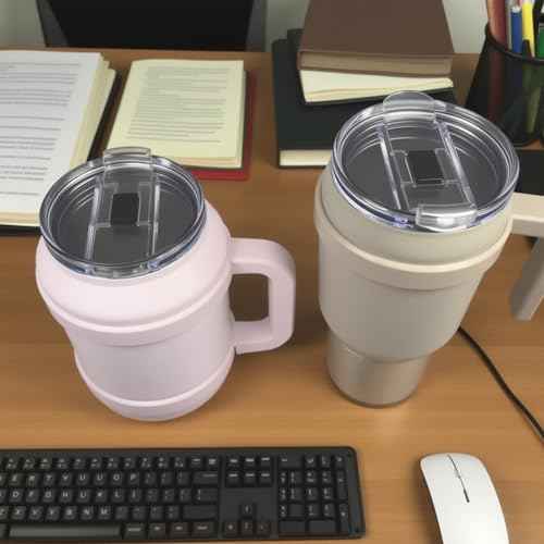 Replacement Lids Compatible With Reduce 50 oz 40 oz Tumbler, Spill Proof Splash Resistant Seamless Transparent Cup Lid Replacement for Reduce Tumbler Covers