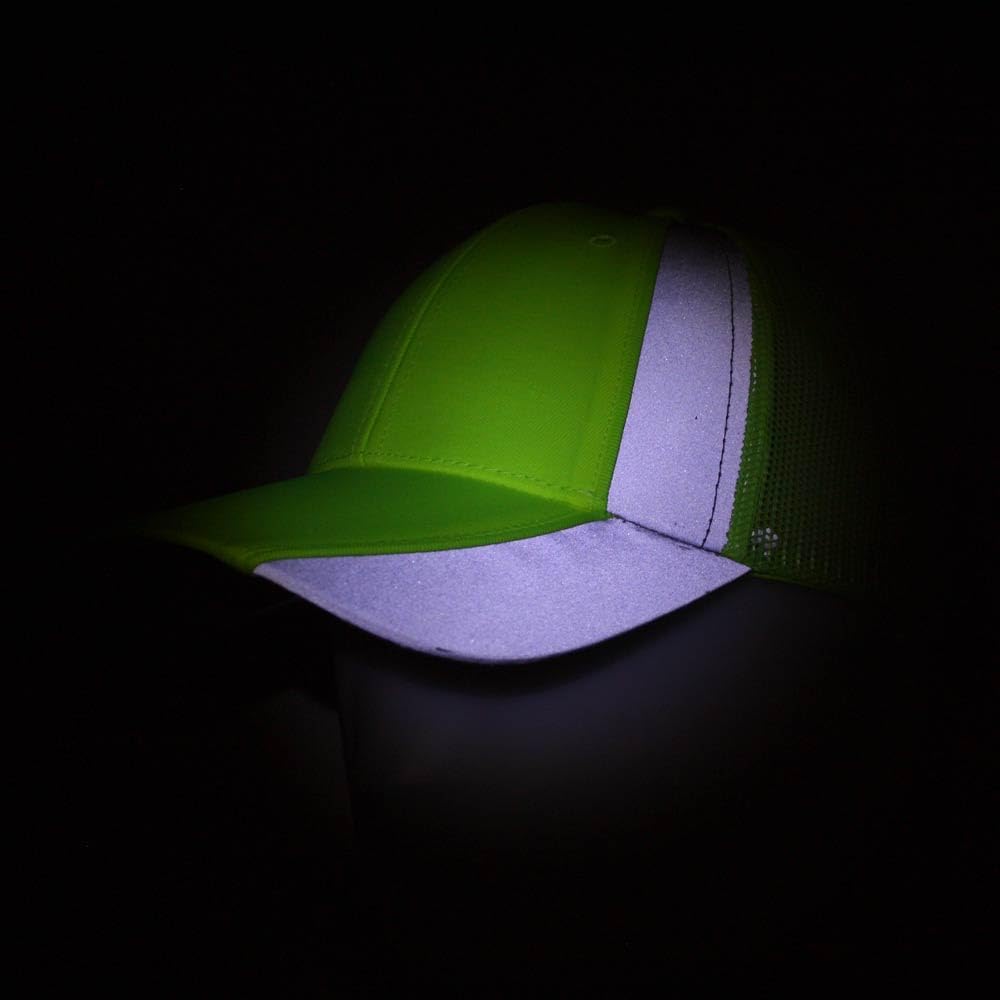 The Vintage Year Reflective High Visibility Piping Neon Polyester Twill Low Profile Structured Baseball Cap