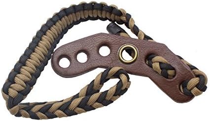 Southland Archery Supply Wrist Braided Compound Bow Sling with Leather Mount Strap On Hand Archery
