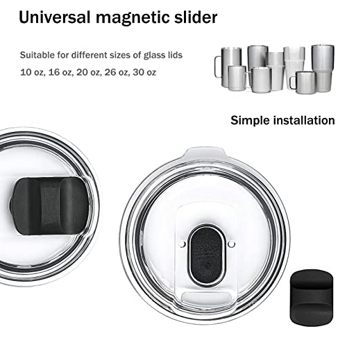 AccEncyc Magnetic Slide for YETI Lids Compatible with YETI Magnetic Lid 10oz, 16oz, 20oz, 26oz, 30oz (4 Pcs)