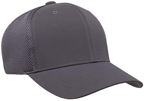 Ultrafibre Airmesh Fitted Baseball Cap - Dark Grey, Small-Medium