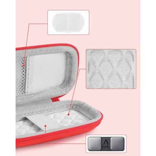 Heart Rate Monitor Case KardiaMobile EKG Monitor 1L 6L, Portable Hard EVA Kardia Mobile Case with Climbing Clip, Protective KardiaMobile EKG Organizer