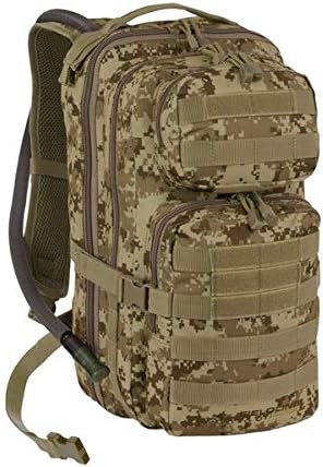Surge Tactical Hydration Pack Military Backpack with MOLLE System | Survival Bug Out Bag | 22L Storage Capacity + 3L Reservoir (Digital Sand)
