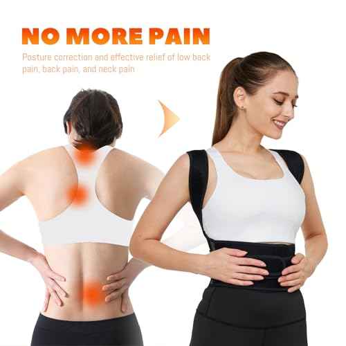 Back Brace, Posture Corrector for Women and Men,Scoliosis and Hunchback Correction,Brace for Upper and Lower Back,Relieve Back Pain,Comfortable and Effective (M)