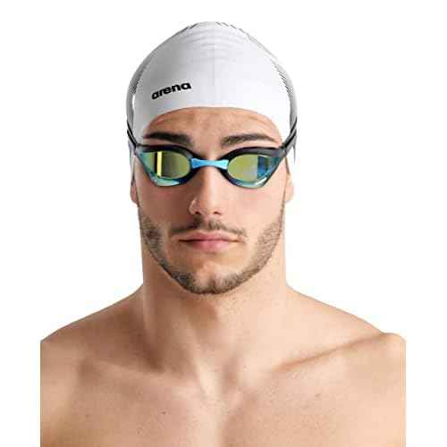 ARENA Unisex Cobra Core Swipe Anti-Fog Racing Swim Goggles for Men and Women Polycarbonate Mirror/Non-Mirror Lens