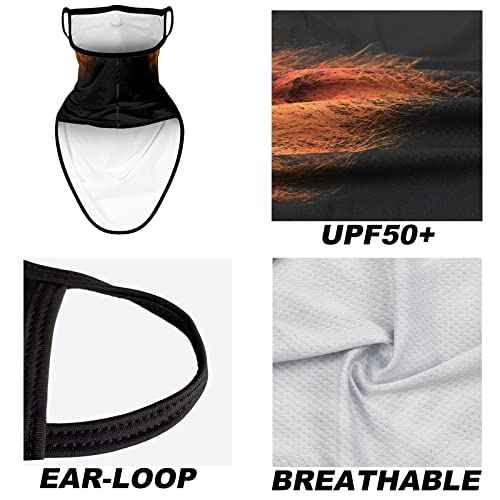 Obacle Bandana Face Mask with Ear Loops Breathable Neck Gaiter for Men Women