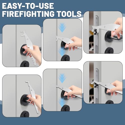 6Pcs Firefighting Tools, Multipurpose Leverage Tools, Spring Steel Multitools Pry Tool Set