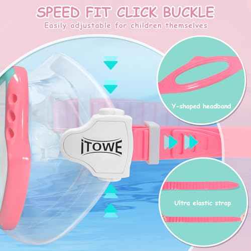 Kids Swim Goggles With Nose Cover for Youth 8-15 Anti-fog HD Vision Pool Glasses Water Swimming Goggles