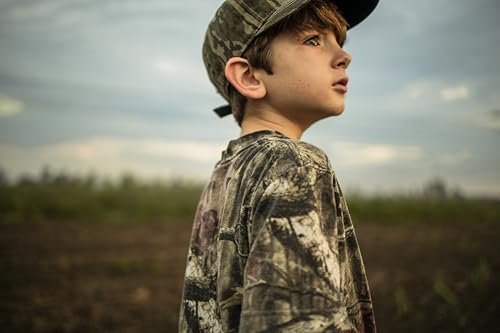 Mossy Oak Boys' Tibbee Flex Long Sleeve Camo Hunting Shirt - Large, Original Bottomland