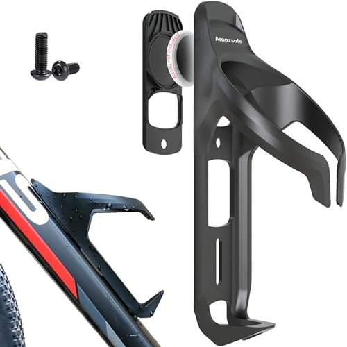 Air Tracker Tag Bike Mount Hidden on Water Bottle Holder, Universal MTB Road Bike Anti-Theft GPS Tracker, Waterproof Holder & Drink Cup Cage for All Bicycle, Stealth Durable Plastic Bracket
