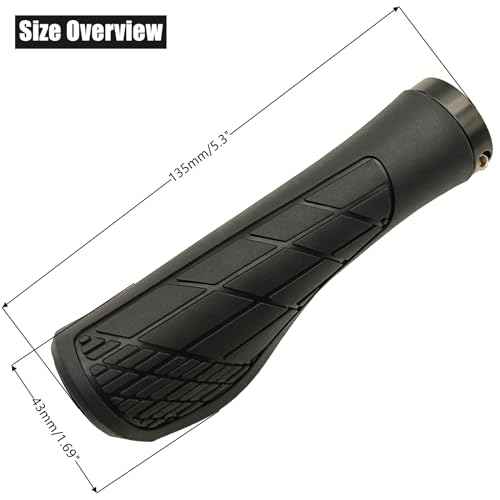 Bicycle Handlebar Grips, Single Lock with Soft Rubber, Anti-Slip Handlebar Grips for Bike, MTB Grips Bicycle Grips for BMX, E-Bike, Scooter