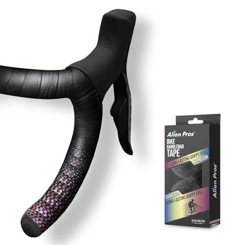 ALIEN PROS Chameleon Tail Bike Handlebar Tape (Set of 2) - Elevate Your Ride with Stylish, Comfortable, and Color-Shifting PU Tape for Enhanced Grip with These Bicycle Handle bar Tape (Purple)