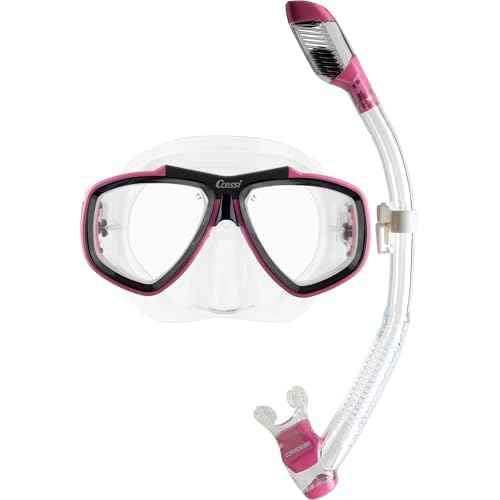 Cressi Adult Snorkel Kit- Lightweight Mask & Snorkel Combo for Snorkeling- Focus & Supernova Dry - Designed in Italy