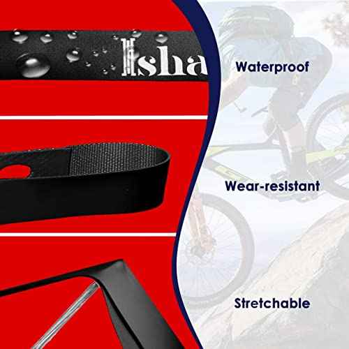 Pack of 2 Bicycle Rim Strip 26" x 20mm ? Red Rim Tape High-Pressure, Puncture & Temperature Resistant Durable Elastic PVC Bike Wheel Liner for Mountain & Road Bicycle (Black, 26Inch x 20mm)