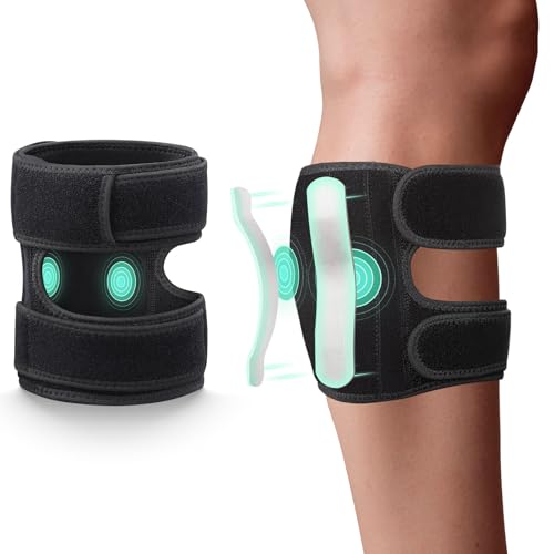 Sciatica Pain Relief Devices Brace, Sciatic Nerve Knee Brace with Dual Adjustable Pressure Pads Targeted Compression, Sciatic Ease Calf Brace for Lower Back Pain Relief, Fits for Men and Women